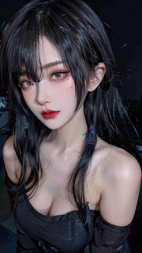 a photo up of a woman in a red dress posing for a picture, anime girl cosplay, anime girl in real life, anime cosplay, attractive anime girl, hyper realistic anime, seductive tifa lockhart portrait, seductive anime girl, beautiful anime woman, beautiful alluring anime woman, photorealistic anime, beautiful anime girl, anime woman, japanese goddess, realistic cosplay, realistic anime.