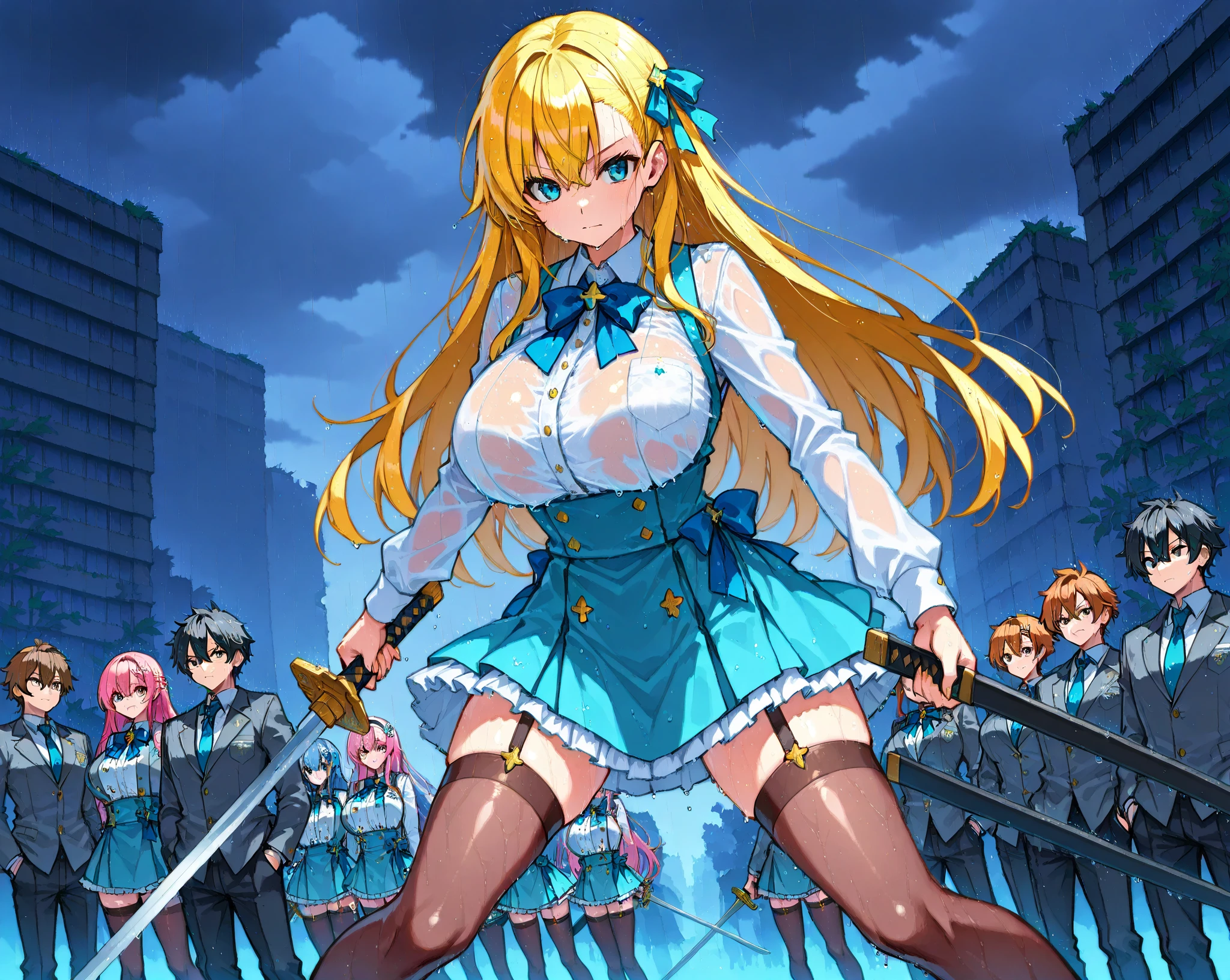 Ultra-high definition image quality、beautiful girl、Female Swordsman、Light Armor、Green Boots、Long Hair、blonde、20-year-old、have confidence々face、Very short tight skirt、Sexy stance、Cowgirl、wilderness、Highest quality,Big Ass、Big Breasts、Thighs、Grasping the hilt of the holy sword Excalibur、Black panties、Kick off with your feet and jump、Joan of Arc style clothing、Wind King Barrier、Her hair is fluttering in the wind、The Sword of Promised Victory、god々Wearing a bright aura、Big Ass、Valkyrie the War Maiden、Ass Super Close-up