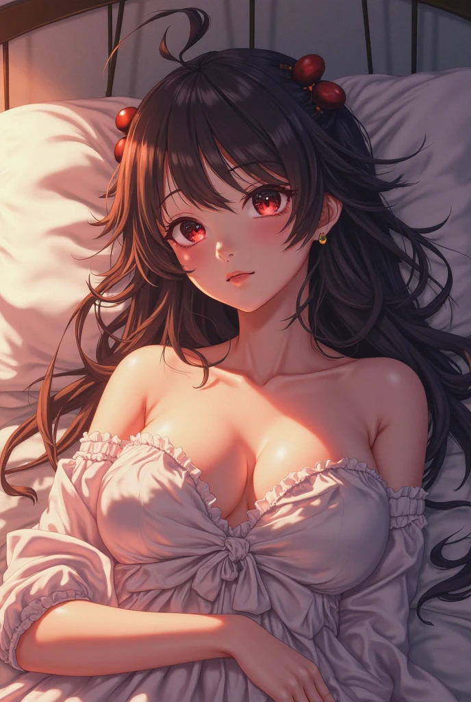 I created a beautiful woman with big anime breasts