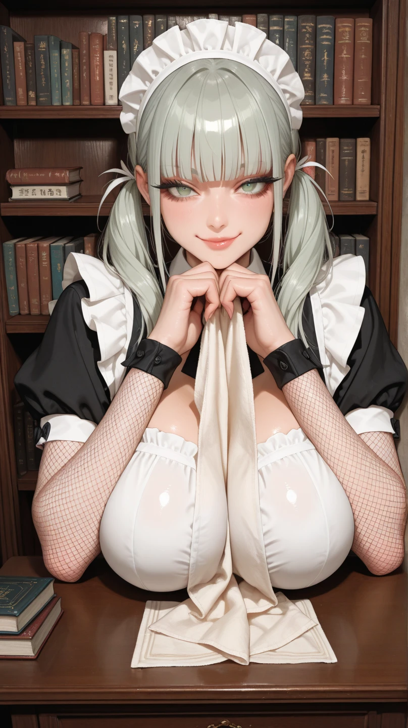 anime artwork <lora:XTGhost:1>,((masterpiece)),((best quality)),8k,high detailed,ultra-detailed,((xingtian:2)),(headless:2),((bare shoulders)),(small mouth),eyes in nipples,mouth in belly, xingtian wearing black and white maid skirt working in a japaness cafe, . anime style, key visual, vibrant, studio anime, highly detailed
