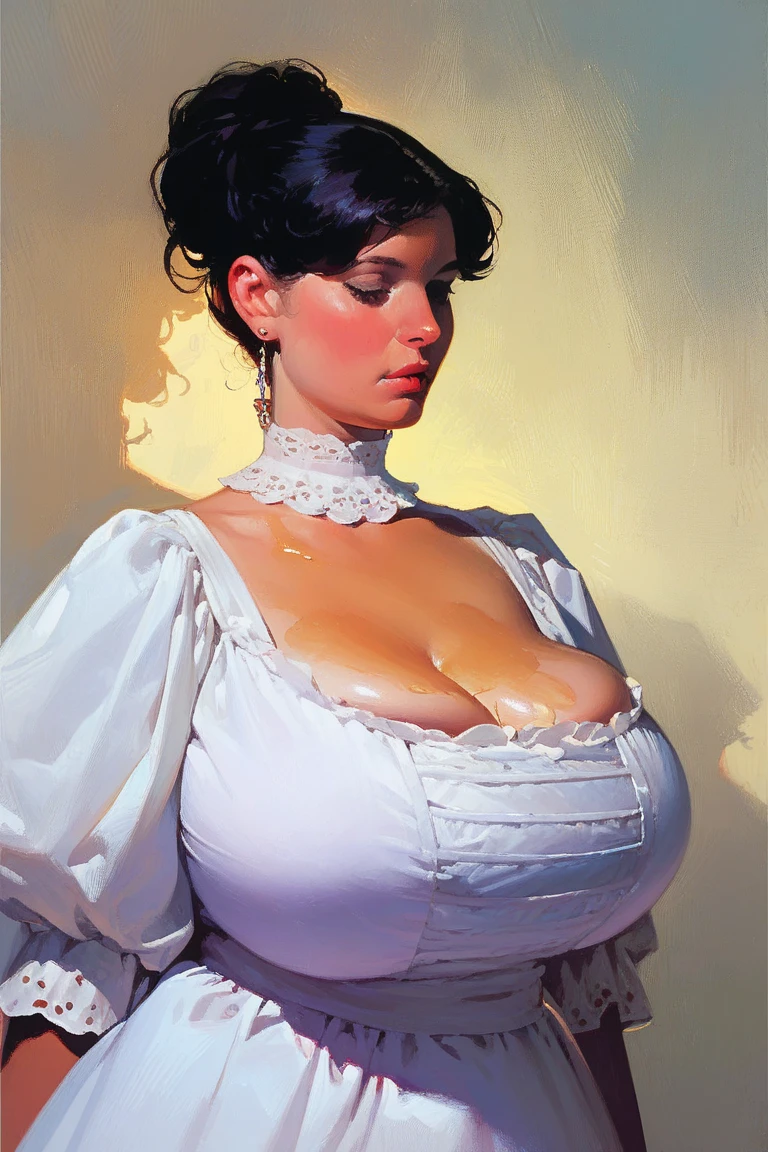 portrait painting of a thick Beautiful middle aged woman, extremely gorgeous , by Peter Paul Rubens, in Peter Paul Rubens style, by Caravaggio, intricate, flawless, masterpiece, Best quality, 