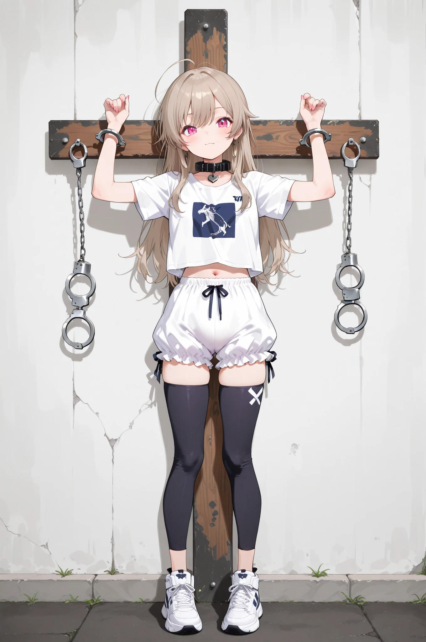 Put a rope between your legs:1.5, Close your legs, standing, Crotch rope
