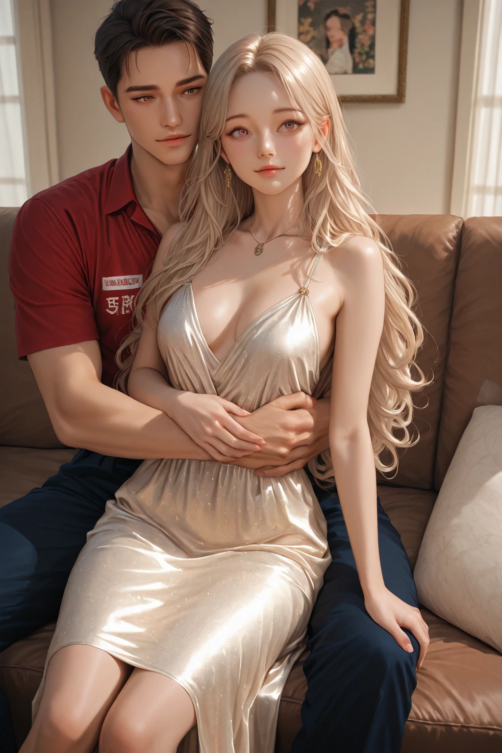 girl and boy, extremely detailed face, extremely detailed hands and fingers, extremely detailed vagina, extremely detailed nipples, translucent clothing, transparent clothing, realistic, (best quality,4k,8k,highres,masterpiece:1.2),ultra-detailed,(realistic,photorealistic,photo-realistic:1.37),hyperrealistic,chiaroscuro lighting,dramatic lighting,warm color palette,natural skin tones,volumetric lighting,cinematic composition,intricate details,flawless skin,elegant pose