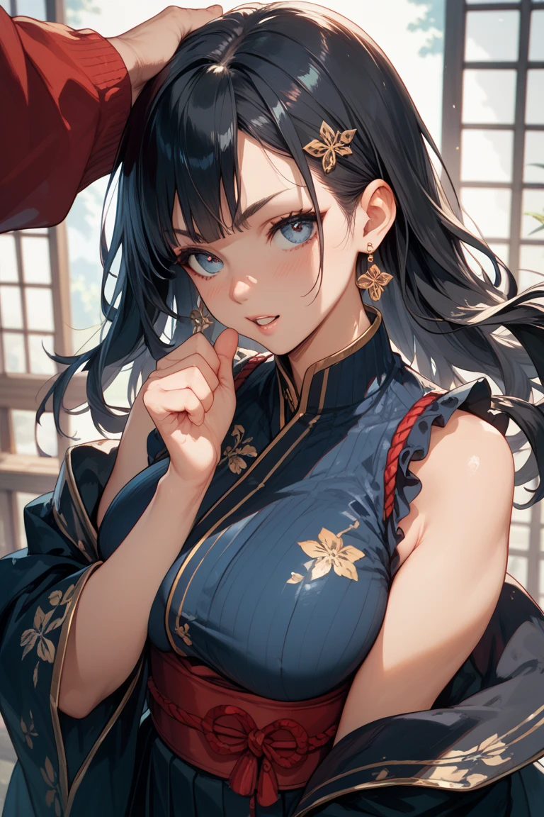 (masterpiece:1.2), best quality, Chinese style, 1female fighter, upper body