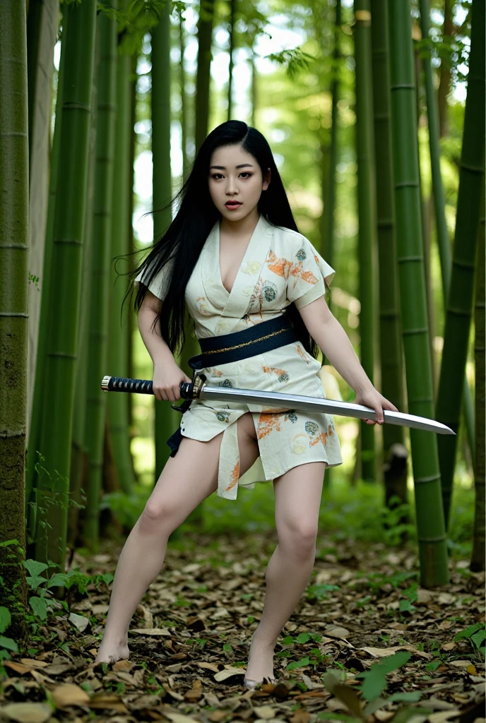 raw photo, portrait of a (emaciated:1.3) woman [ Amber Heard: Hatano Yui:.05] (raising great sword:1.4), (dark:1.0), , (gloomy:0.2), , (looking_at_viewer:1.2), , ,, (fine wrinkles, pores, veins:.5),
, , (bamboo forest, dirt_floor, muddy ground:1.3), (bending over:1.21), (Chinese martial arts, Han dynasty:1.4), (long black hair, ponytail, barefoot, no_makeup, gritty:1.3), (from_side:0.7), (woman wearing white Hanfu, Han style outfits, Complex clothing details:1.3), long slim legs ,(daytime:0.5),
, highly detailed, masterpiece, best quality, 8k, (realistic skin, cell-shaded:1.3), sharp_focus, (SFW), (high detailed skin:1.2), 8k uhd, dslr, (soft lighting:1.0), high quality, film grain, Fujifilm XT3,