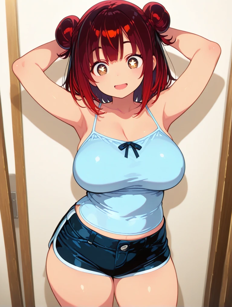 one woman,Detailed contours,Super best image quality,China dress,underboob,From side to bottom,beautiful big breasts,Nipples are erect,Belly exposure,expose one's chest,from the side of the foot,redhead,Standing position,Clothes that you just put on your chest,Low - Angle,anime characters,the chest is fully visible,cute face,side boob,chest exposure,Do not show your nipples,on the bed,open your mouth,smile,erotic,underboob,underboob,underboob,upper body only,cleavage,