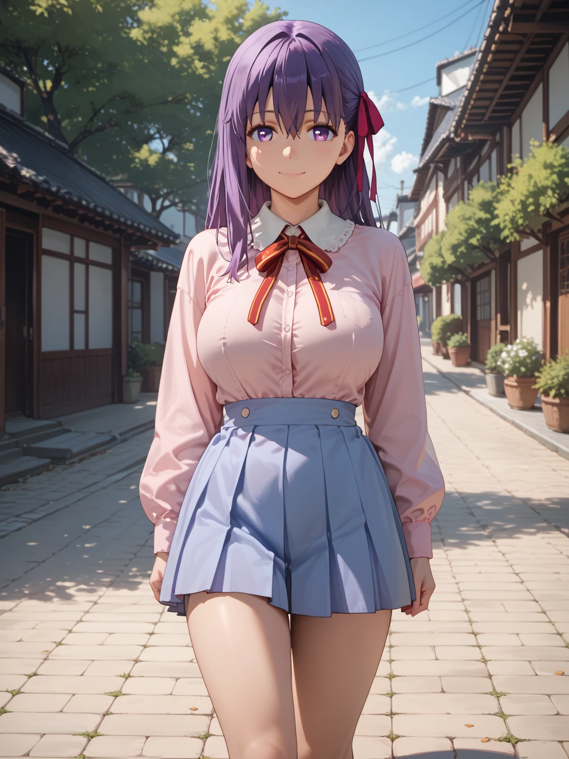 best quality,masterpiece, high res,original, beautiful detailed eyes,ultra-detailed,
1girl, solo,
Anime school uniform, <lora:Mistoon_Anime school uniform:0.5>, blue sailor collar,, contrapposto, seifuku, skindentation,
akiko_minase, arms up, blue eyes, blue hair, braid, covering, hair intakes, hair over shoulder, large breasts, long hair, mature female, single braid, smile, solo, 
<lora:akiko_minase:0.8>,