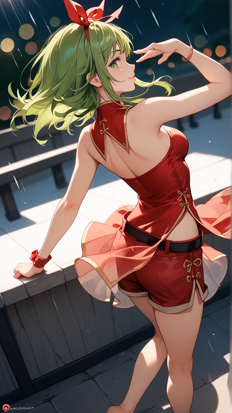 clay, blush, smile, Usual clothes, Red clothes, Red Hat, Combat Uniform, Primary school students, The back is very smal, Lolita, Small breasts, Show me your armpits, exterior: 14 years old, Shoulder Bare, The clavicle is visible, Sexy thighs, Beautiful feet, Usual hairstyle, highest quality, High resolution, unity 8k wallpaper, (shape:0.8), (Beautiful and beautiful eyes:1.6), Highly detailed face, Perfect lighting, Extremely detailed CG, (Perfect hands, Perfect Anatomy),