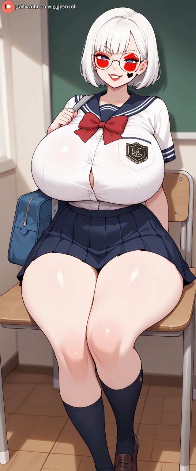 1girl, 1boy, blush, curvy, lifted skirt, skirt lift, 
looking down, From below, Particles of light, classroom, 
masterpiece, top-quality, Anatomically correct, gigantic , huge , 
angle of view, , Face sitting, (sitting on face), 
School Uniform, , pantie, foot, brown hair,