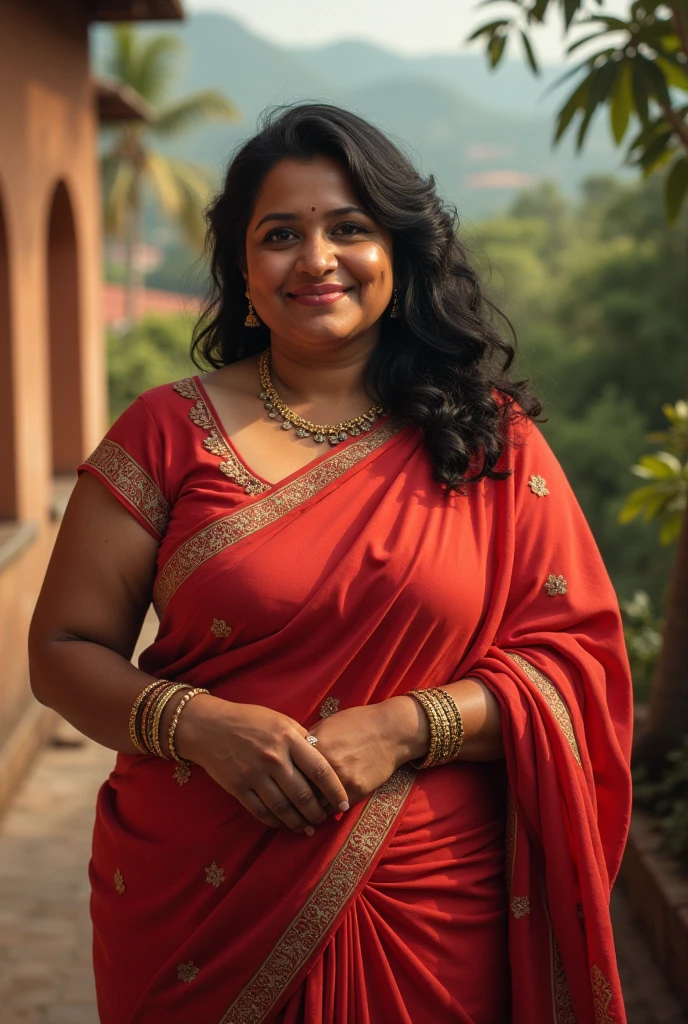 A indian bhabhi chubby with big boobs size 44 in saree 