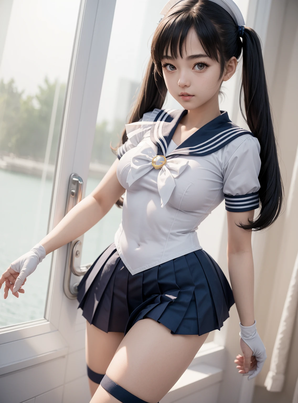 Photorealsitic:1.5、realisiticな、18-year-old gravure model、the perfect body、女の子1人、独奏、School crass room、Knees on the floor、(underboob:1.5、Ultra Micro High Leg) 、masterpiece、top-quality、realisitic、Hyper-detailing、(shinny skin、A dark-haired:1.8)、absurderes、Looking at the camera、Brown-eyed、A slender、动态照明、hight resolution、foco nítido、depth of fields、A detailed eye、Beautiful big eyes、realisiticなおっぱい:1.4)、(skinny thigh:1.2、red blush)、