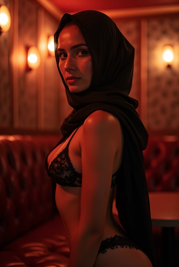 Veiled sexy realistic woman
