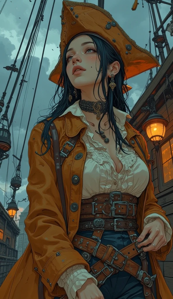 wearing unbuttoned shirt with nothing underneath.
