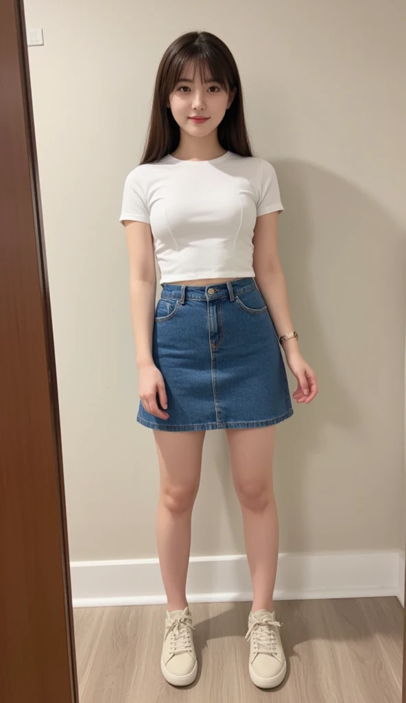 (Woman standing in office:1.3、The background is the office)、(Realistic、Like a photograph、Live Action、8k, Photorealistic, RAW Photos, Best image quality: 1.4), Single-lens reflex camera、RAW Photos, highest quality, Realistic, Highly detailed CG Unity 8k wallpaper, Written boundary depth, Cinematic Light, Lens flare, Ray Tracing, Realistic background、(blouse with frills:1.2、(mermaidskirt:1.5,Long skirt)、Large Breasts:1.37、((Wear a name tag around your neck)))、((Ultra-dense skin))、 1 female,Cute Japanese Woman、Japanese office lady at work、((whole body:1.5),View the computer:1.1、smile、(Medium Hair、Short Ponytail:1.3)、I like that style、Stylish、Very detailed、Pay attention to the details、Perfect outfit、(Sunburned skin)、Beautiful legs:1.1,Anatomically correct body、Accurate Fingers、Are standing、View from the front