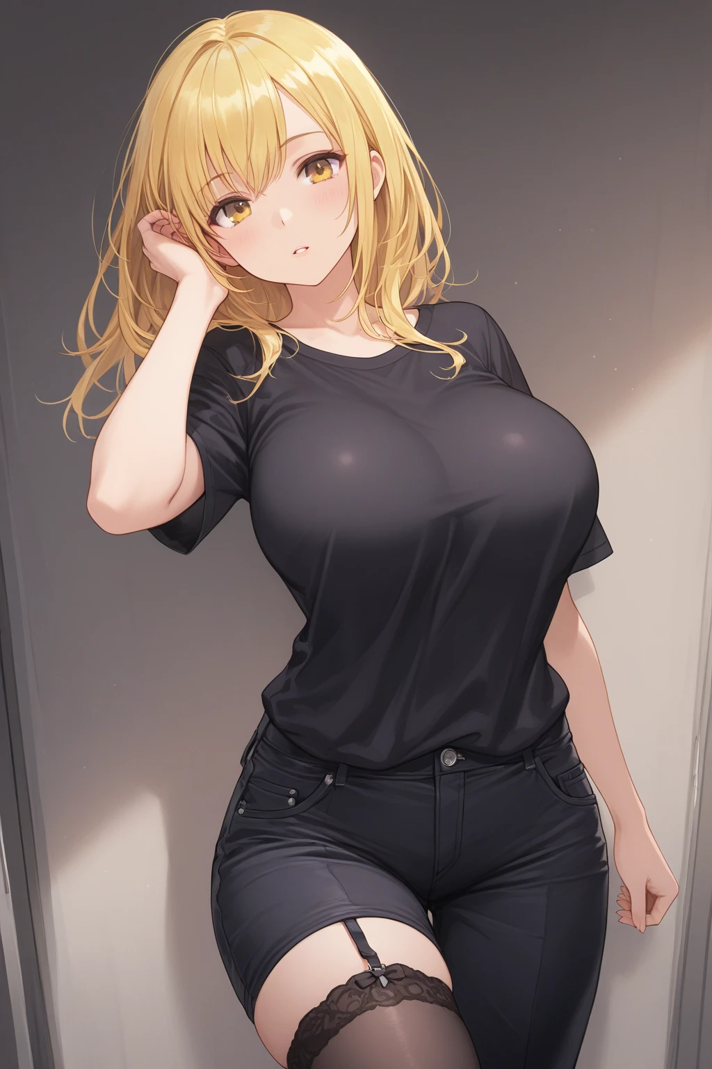 samus aran, ponytail, large breasts, hair tie, jacket, (jeans:1.25), (standing straight:2.0), peeing herself, (wetting herself:1.5), very large peeing stain, huge pee stain, best quality, ultra-detailed, HDR, studio lighting, professional, vivid colors, sharp focus, physiologically-based rendering, bokeh, landscape, blue color palette, soft lighting, dynamic shadows, (hands on thighs:1.5), embarrassed, humiliation, blushing, angry, tears, (facing viewer:2.0), cleavage, beach, ocean, shoal, sand, tropical setting
