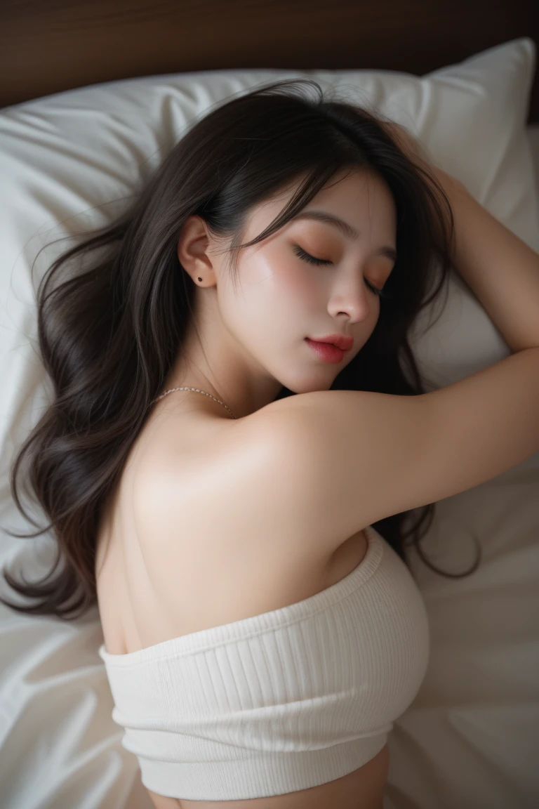 (pencil_draft:1.2, Messy lines, gray scale, traditional media, draft),1 girl,large bed, (Lie on your side), (Close your eyes.:1.8),long hair, tits,big breasts, ((draftกายเปลือยเปล่า)), close up, watch, The sun shines on the chest., detailed beautiful girl, clear details, Surrealism, About Art, Ultra HD, Anatomically correct, Awesome details, best quality,(pink lips),(red eyeshadow), (anal rape)