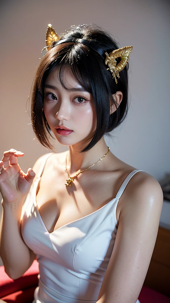 (Browsing Caution:1,4),Mix 4, (8k, RAWphotograph, Highest quality, Tabletop: 1.45), (Realistic, Realistic: 1.37), With a girl, cute, bed,illumination, night, プロのillumination, photographn mapping, Radio City, Physically Based Rendering, Gradient Brunette, 高品質のphotograph, High resolution, 1080P, (Beautiful face), (Detailed facial depiction), (Detailed description of the hand), (Delicate CG), Extreme light and shadow, Rich details, (Detailed facial features), (Highest quality), (Fine Eyes), Look in front of you,Beautiful woman, Highly detailed face, Highly detailed lips, Fine Eyes, double eyelid,  超High resolution, (Faithfulness: 1.4), photograph, 1 girl, [(sad)],  , Thin limbs, sunlight, movie, Cool pose, I Cup, Highest qualityな完璧なボディ, photographのような, (1 girl: 1.3), Perfect balance, (Huge, Perfect breasts, ??????),(Realistic, Photorealistic:1.37),One Girl, Cowboy Shot,Professional Lighting, Photon Mapping, Radio City, RAWphotograph、(Photorealistic:1.4)、Octane Rendering、Complex 3D rendering with ultra-detail, Studio Soft Light, Rim Light, Vivid details, Super Detail, Realistic skin texture, Detailed aspect, Beautiful details in the eyes, Highly detailed CG Unity 16k wallpaper, compensate, (Detailed Background:1.2),Highest quality, 超A high resolution, Tabletop, One Girl, 20-year-old, , cute顔,((Light on face:1.2)),((movie照明:1.2)),(Photorealism:1.4),((30 piercings in left ear)),((necklace)),((A woman who always smiles)),((nightのプールサイド:1.4)),((Lighting on face:1.1)),((Close-up of face:1.2)),((Delicately depicting the face:1.2)),((Multicolor hair color:1.4))(Pixie Cut:1.5),(((全身Completely ?????))),(((nsfw))),(((Completely ?????)))