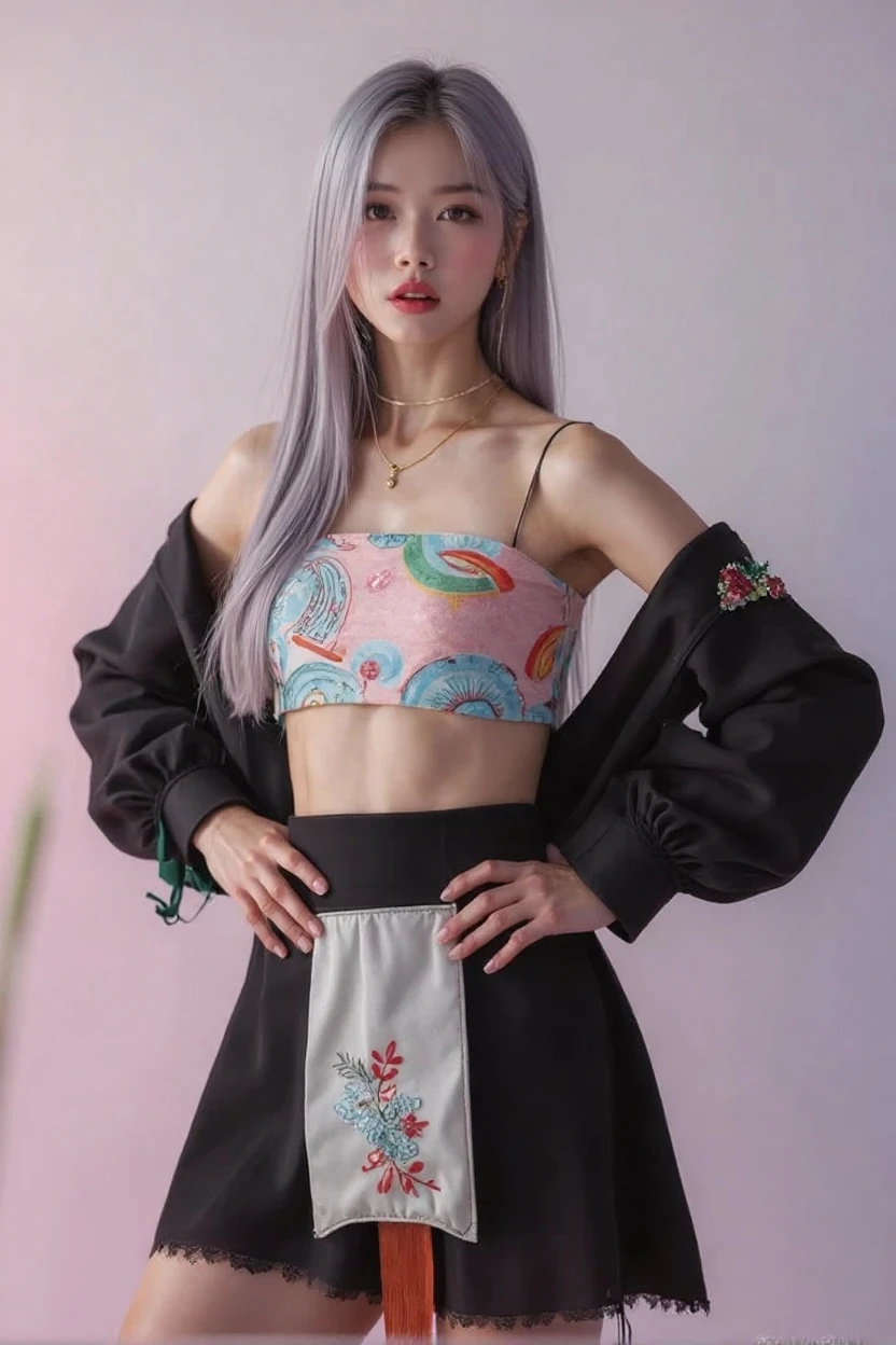 Busty Hot indonesian sales promotion girl with blonde hair and underwear