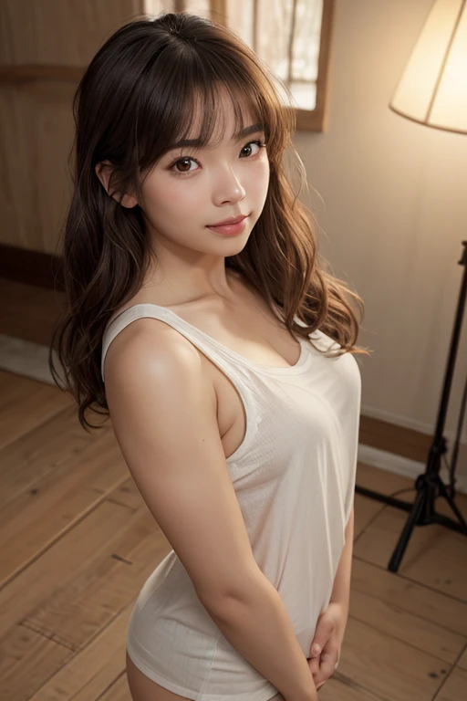 (8k, RAW photo, best quality, masterpiece, ultra detailed:1.2),(realistic, photo-realistic:1.4), ultra-detailed, extremely detailed, hyperrealistic, sharp focus, SIGMA lens, 85mm f/1.4., depth of field, blur background, bokeh, cinematic lighting, soft light, midnight, (extremely cute Japanese actress:1.2), (detailed skin, detailed face: 1.2), pale skin, brown eyes, mouth open, seductive, looking at viewer, (pajamas), (looking back:1.2), big ass, bed