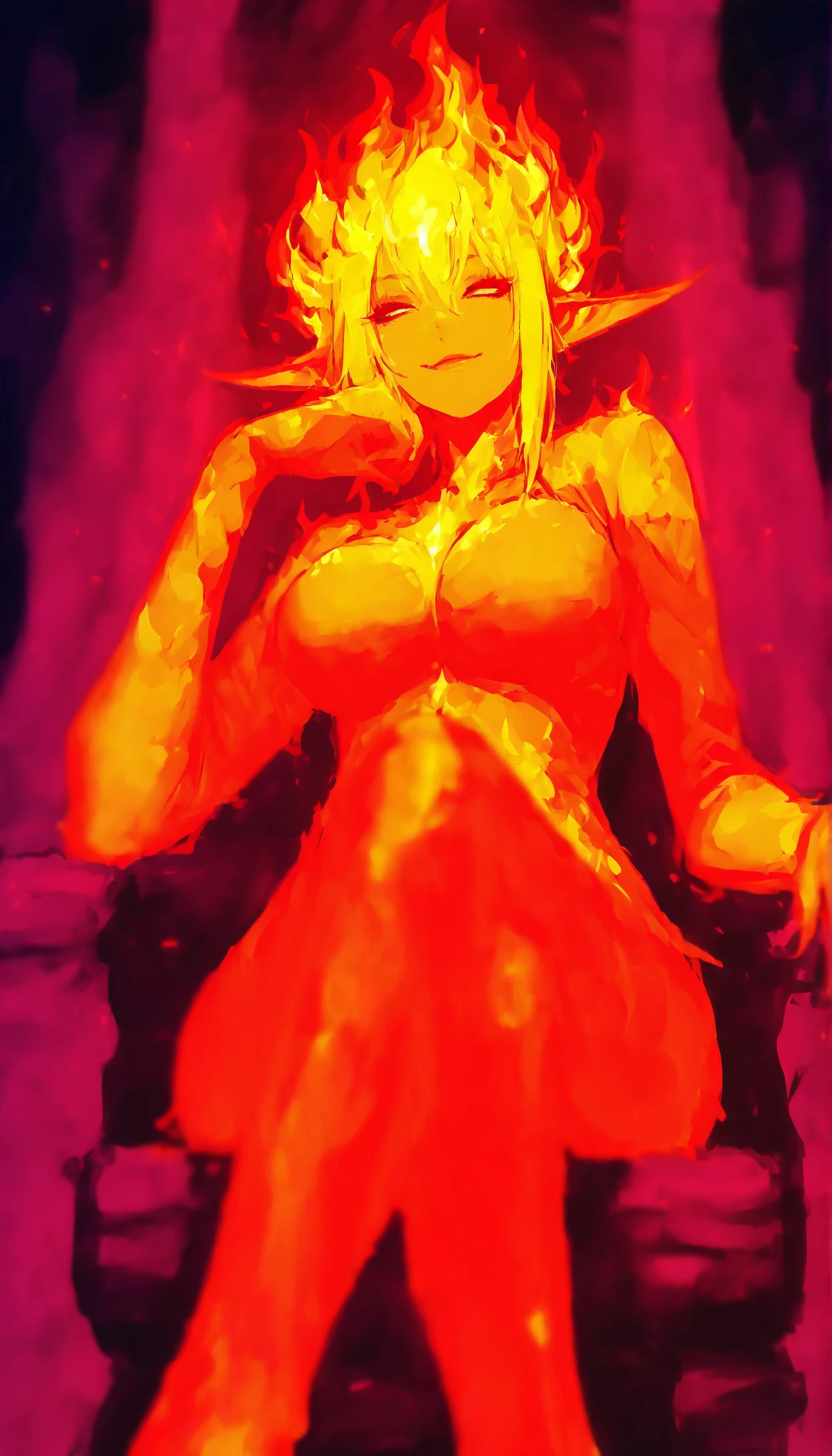 4K ultra high resolution image, Himiko Toga possessed by middle aged man, glowing red eyes, evil smile, horrifying dark scene, in a morgue, looking in the mirror pov,  naked, nsfw, hands behind head, armpit, front view