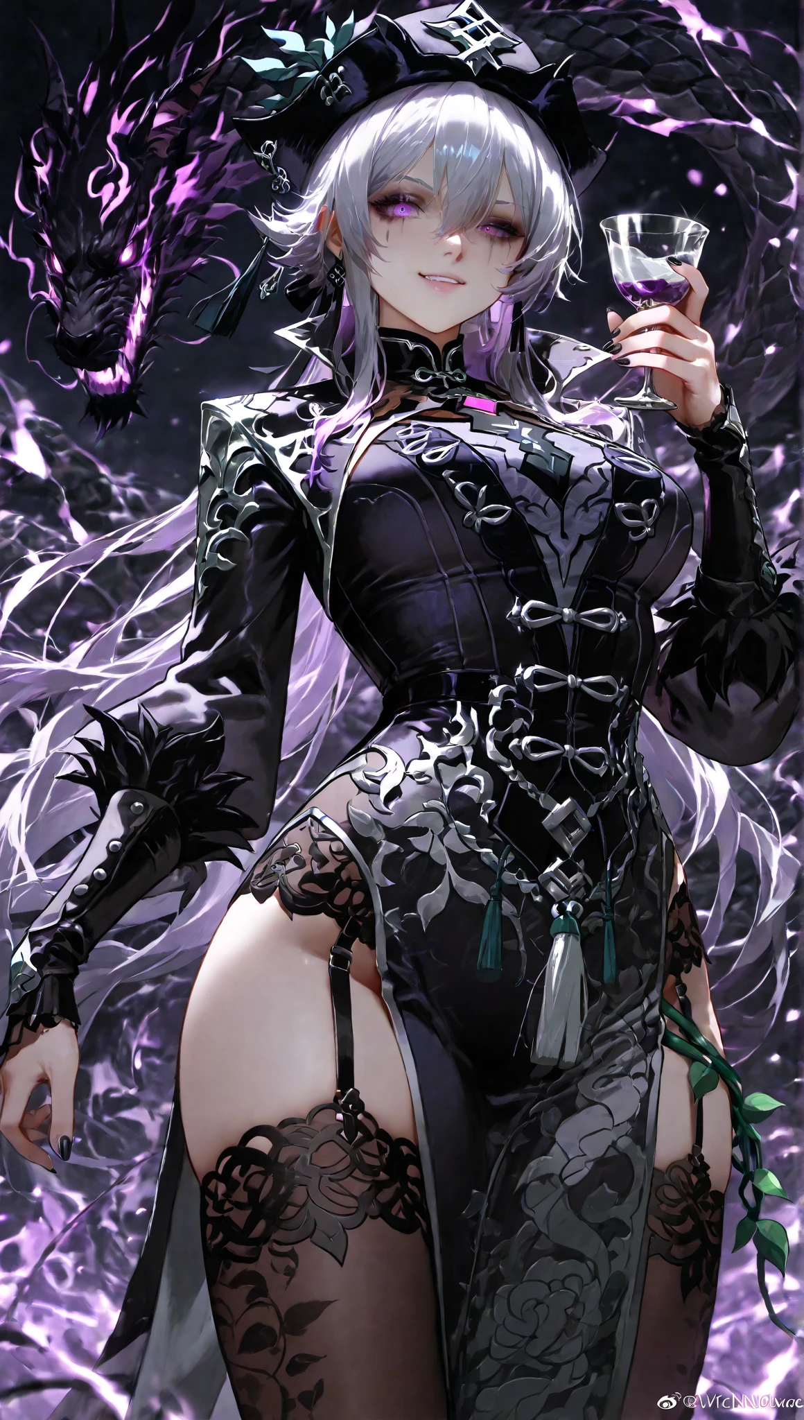 1girl,solo,medium breasts,<lora:GoodHands-beta2:1>,(cowboy shot:1.2),standing,(thigh gap:1.2),<lora:0033 Raiden Shogun 1_v2:0.9>, pelvic_curtain,see-through,ruanyi0033,, best quality,masterpiece,highres,official art,extremely detailed cg unity 8k wallpaper