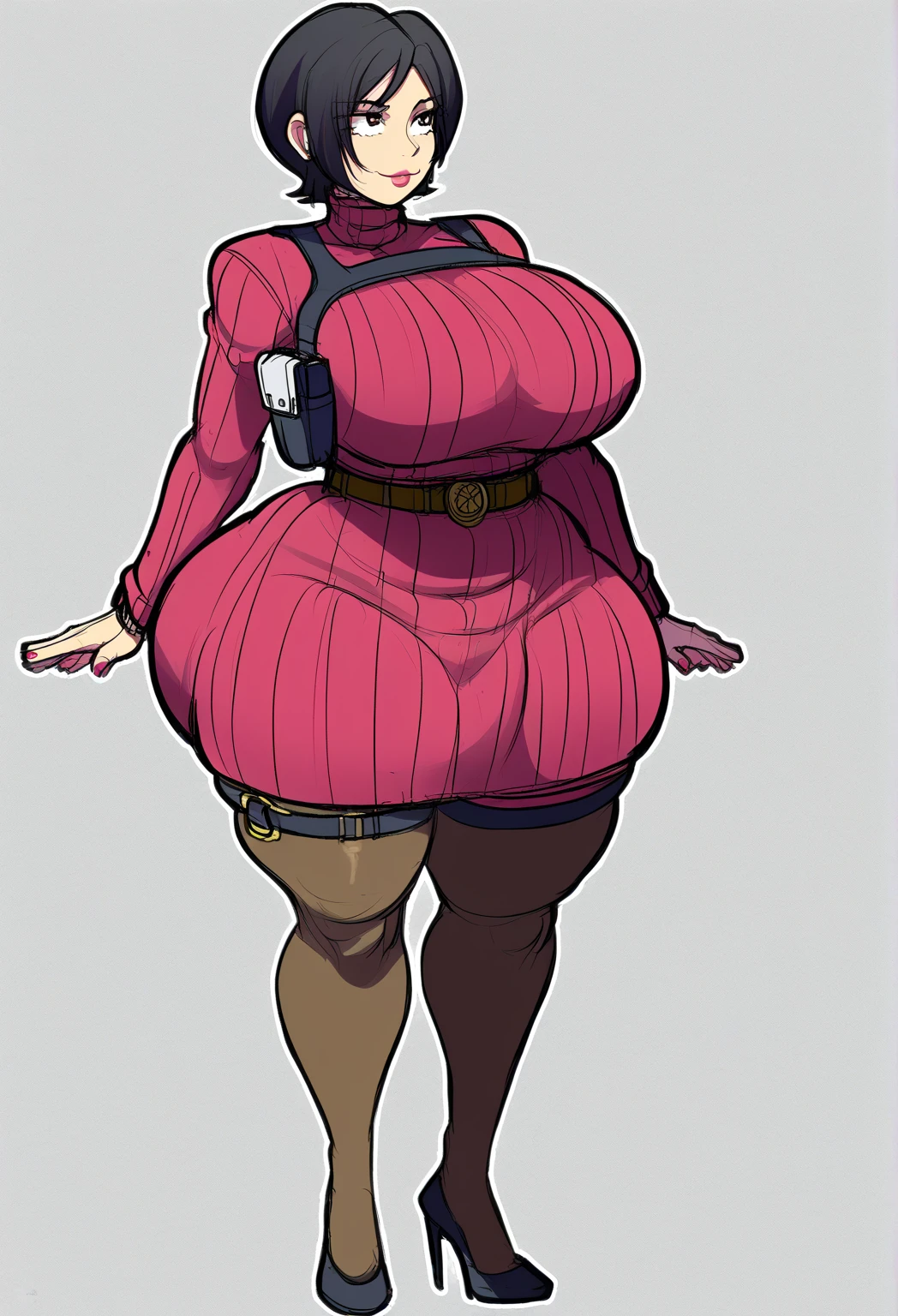 (full body), full body in image, full clothed, terno woman, makima costume, full makima from chainsaw man, makima clothes, fusion of makima from chainsaw man and makima from chainsaw man MAPPA, full woman, full body, long hair, female body, curvy body, thicc body, big thighs, voluptuous body, full thick body, dinamic pose, curve body. detalied pose, body, simple background, expressive face, focus on face, line art, sketch