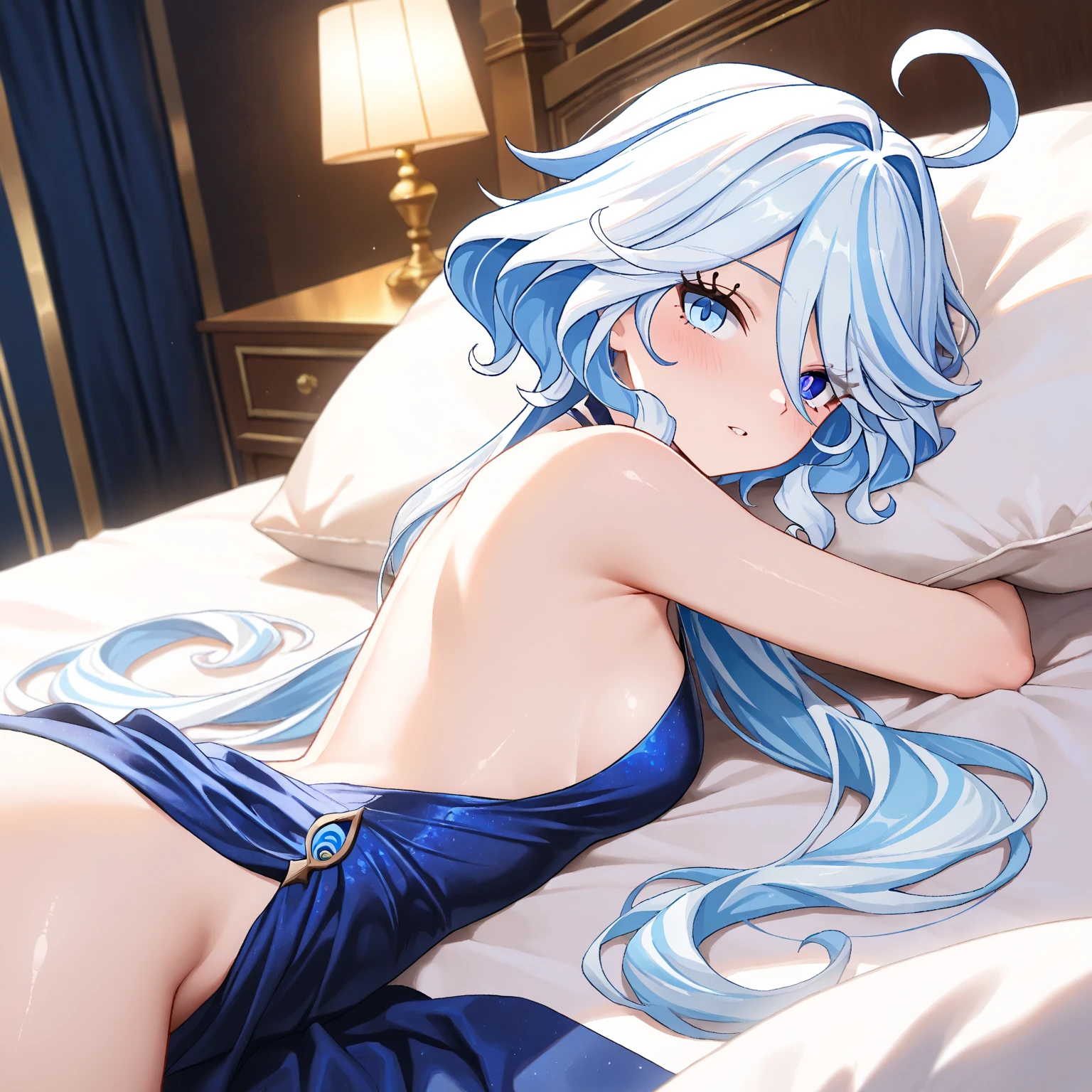 NSFW,masterpiece,Highest quality,High resolution,Very detailed,Girl,Silver Hair,long hair,Golden Eyes,Short height,goddess,God,A dazzling silk dress,hair ornaments,Earrings,gem,Decoration,Nightlife,Brothel,bedroom,Starry Sky,Ancient,Lustful face,Embarrassed,blush,Drooling,Erect nipples,(Sex slave),A flattering face,Estrus,Hollow Eyes,(prostitution),(Prostitute),(Have sex)