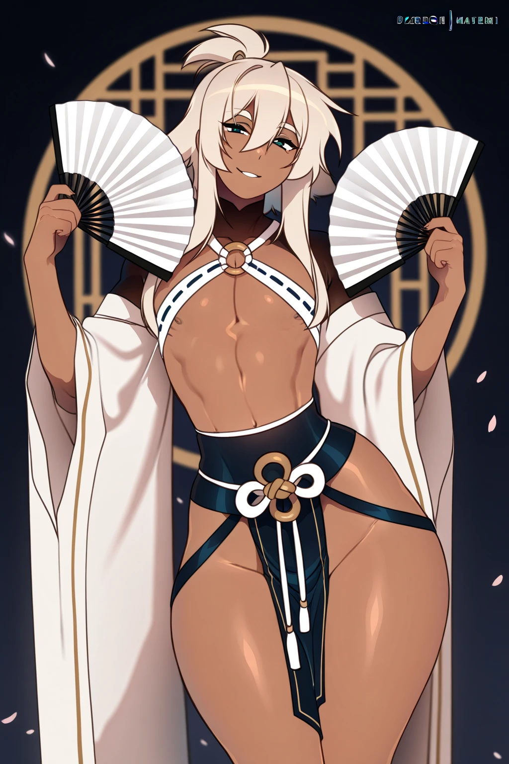 Manhwa style, Mature african woman makes anal