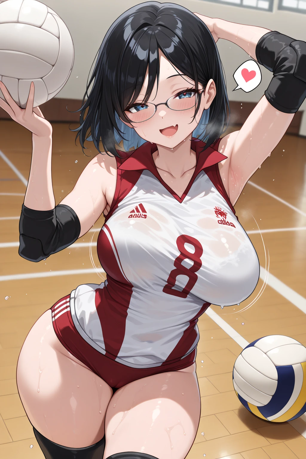 unity 8k wallpaper, anatomically correct, (((masterpiece))), (((best quality))), (((ultra detailed))), (((high-resolution))), ((Ultimate cutie)), perfect hands, perfect finger, (((good anatomy))), detailed beautiful face, shiny hair, (((gyaru))), (potbelly), (curvy), medium breasts, ((Thick thighs)), (((solo))), ((seductive smile)), (((blush))), (half open mouth),
BREAK, (((sit astride the perfectly spherical shape 6-inch volleyball))), (((Straddling a perfectly spherical 6" volleyball))), (((Perfectly spherical 6" volleyball fits perfectly crotch))), BREAK, (((Rub the Perfectly spherical 6" volleyball against crotch))),
BREAK, (Collared volleyball uniforms), sleeveless, ((buruma)), ((kneepad)), pussy juice stained, (elbow pad), (((sweat))), (((covered in sweat))), ((deep breathing)), in Volleyball Court, indoor, lighting, looking at viewer, full body, (spoken heart), ropa muy apretada, y trasparente, piernas más gruesas y ejercitadas y muy gruesas sus piernas, muslos más gruesos y hermosos, pechos más grandes, piernas más largas, más largas sus piernas, mucho más largas