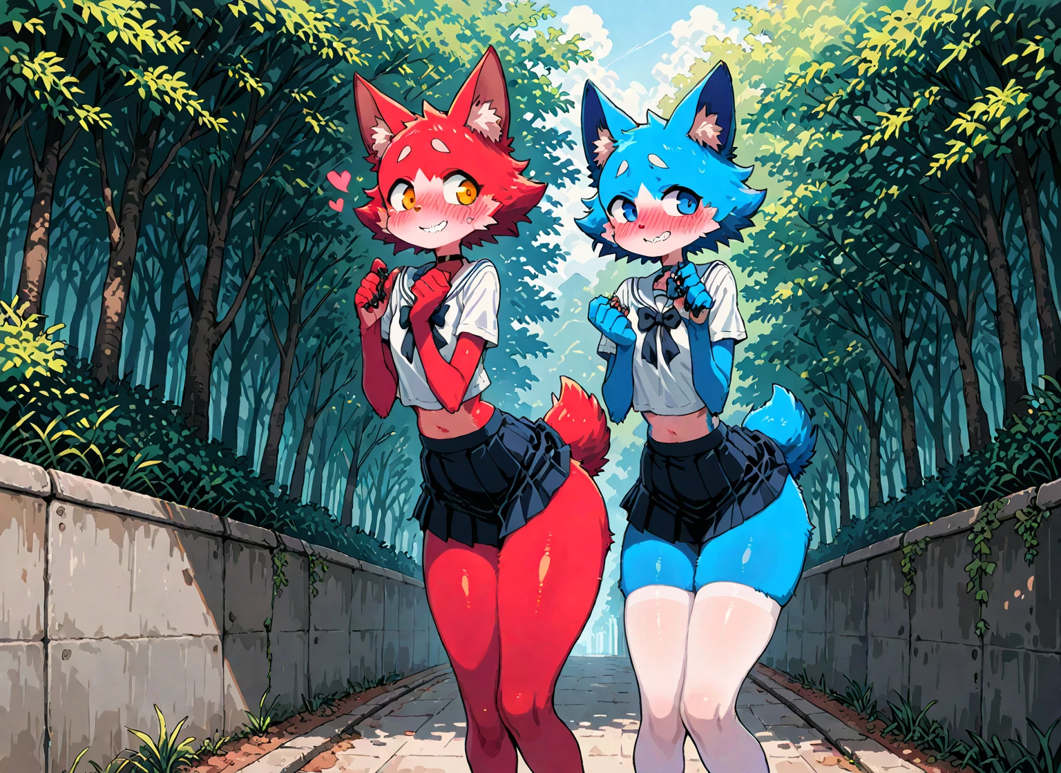 wet themselves abundantly, urine runs down the legs, smile on his face and embarrassment, urine dripping down her legs, Wet leggings
