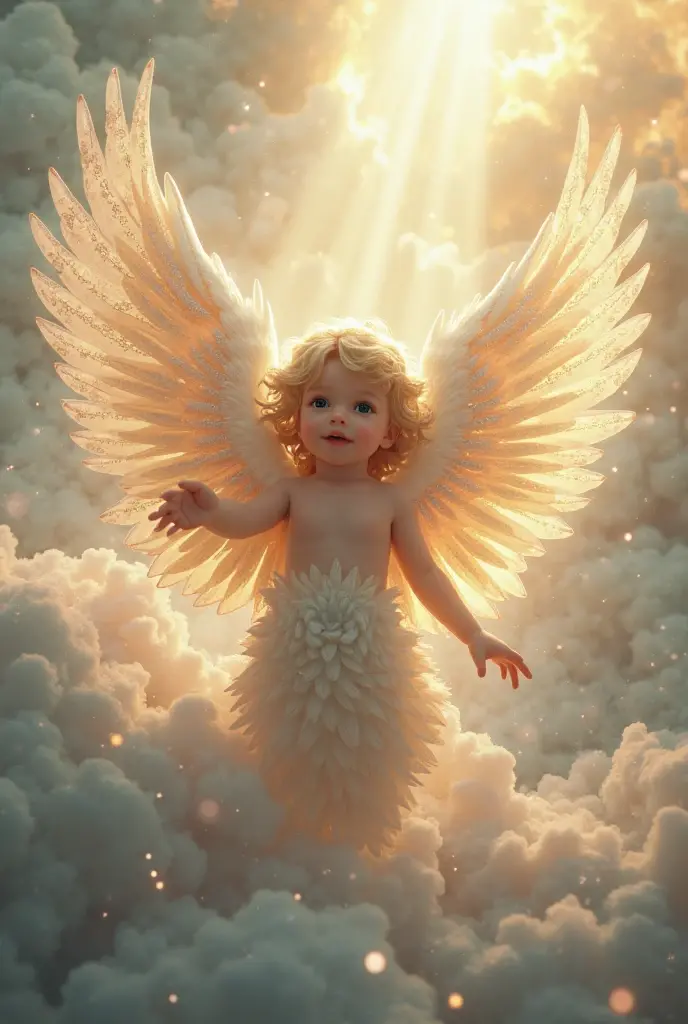 Beautiful boy flying