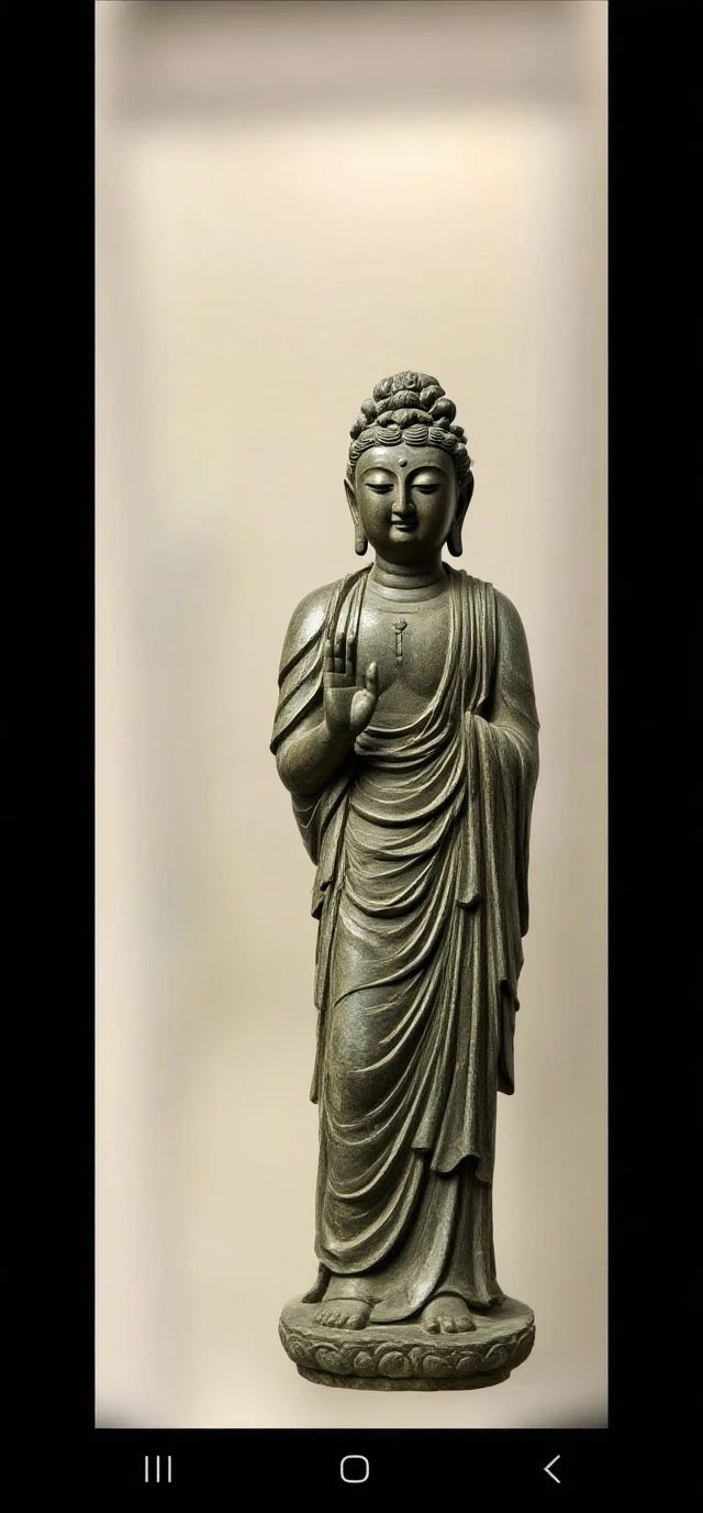 ((masterpiece, highest quality, Highest image quality, High resolution, photorealistic, Raw photo, 8K)), ((Extremely detailed CG unified 8k wallpaper)), (huge stunning goddess shot, very hot and sexy, jaw-dropping beauty, perfect proportions, beautiful body, slim body beauty:1.4), Wooden Buddha, wooden Buddha on a pedestal on a gray background, by Sesshu Toyo, wooden Buddha, charming goddess, height 369 cm, Kamakura period, Buddhist, by Kanō Sanraku, Tenshō Shūbun, by Sesshu Toyo, view from below,