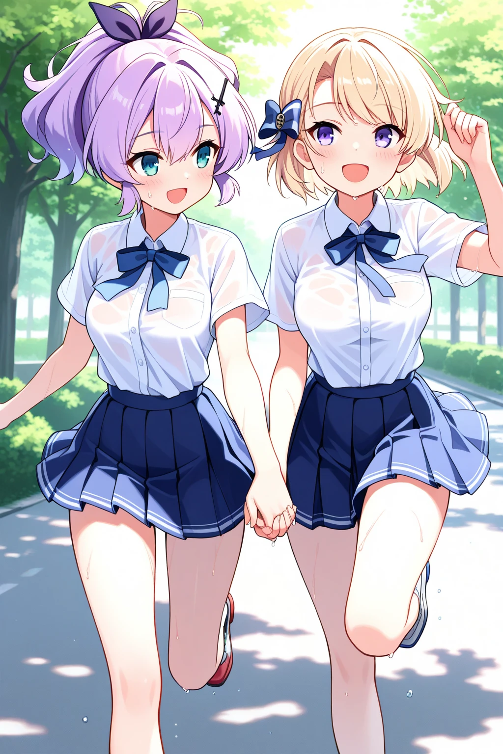 Men holding penises and surrounding a girl、Teasing Smile、、From the penis、、Bukkake for girls、Thick thighs crowded together、 8-year-old、Small breasts、Low length、Young Face、Pink Dress、Striped underwear、Skirt flip、Mesugaki Smiles、In the park during the day