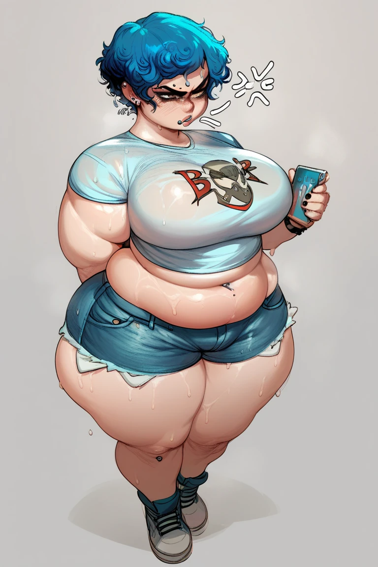 Fat obese sssbbw big eater laura bunny huge huge xxxxl size belly can't eat
