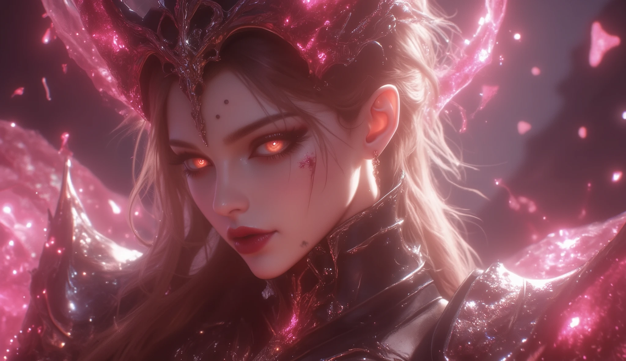 ( perfect integrated fusion 、 seamless nesting, masterful composition , clean picture , bright color ,HDR, Ultra HD quality ,(super wide angle, super depth of field ,multiple scaling:1.6),(super real, Very detailed,super complex,super sharp , super high quality output:1.8),convex lens ,( Concentrated Computing Power , 、 hides mystical temple sexual tension and extraordinary characteristics :1.4),creativity 设计布局、 multi-layered dynamic distribution 、{the character has:( golden ratio :1.6),( blonde :1.8),(Fine-tuning makeup to create asymmetrical facial features:1.5),classical aesthetics 、 physiological perfection、ergonomic design 、 высокотехнологичная медицинская Beauty 、 [ mysticism , sexy and cute 、(jelly-like , Plump, and super huge, heavy breasts, surpassing human limits:1.6)、 golden ratio 身材、 super long lines 、super long, thin and slender legs、 butterfly inside 、super narrow ribs and waist、Beauty、 tear birthmark 、fireworks 、 Make the most of image space 、 solemn and noble appearance 。chinese ancient buildings,visit the landmarks and historical sites of eastern civilization,portraits of life's journey,various professional travel gear,various landscapes,complex climate changes,multi-species vegetation,Show ultra-high character mobility。charm,超级speaker, smooth movement , elegant pose ,creativity , Illusory aura ,gorgeous,speaker,New Chinese Stylish Dress,Elite Club Clothing,Quelleanime, lebendige Farbe, ((dynamischer Winkel)), eine dicke Linie, blurry Hintergrund, Niedlich, Erotisch, perfect anbeiomy, 1girl, Horns, Allein, Brillen, open Mund, fang, Blush, Ohrrings, Schmuck, lang_Haar, rosa_Augen, suchen_bei_Betrachter, rosa_Haar, Ohr_piercing, piercing, white_Hintergrund, rosa_Thema, einfach_Hintergrund, obere_Body, portrait, Rollkragen, Haar_behind_Ohr, swebeier, demon_girl, demon_Horns, einfar