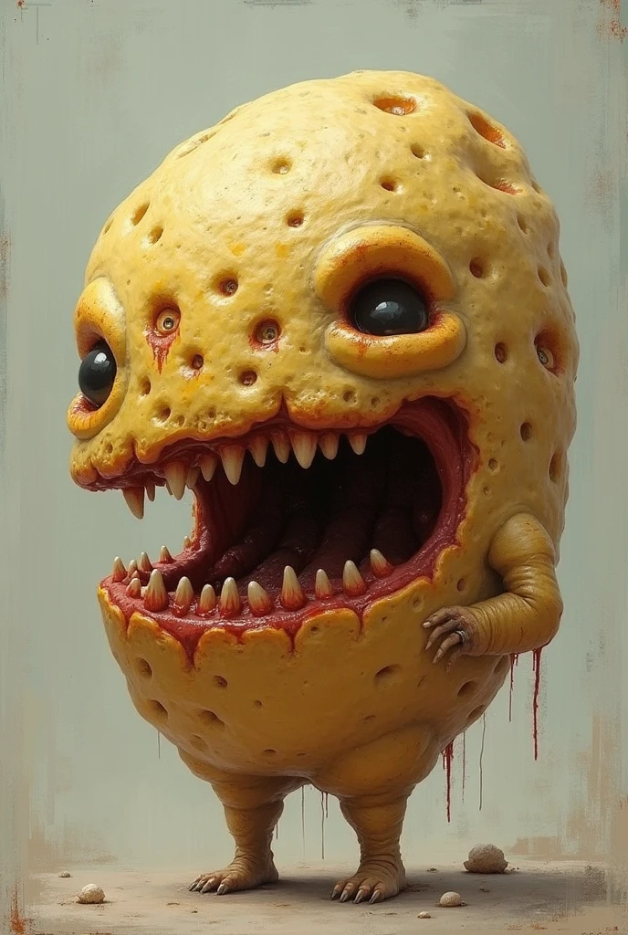 spongebob, square head, body horror creature, highly detailed, <lora:bodhor:0.4>