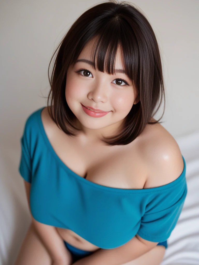 Cute Lingerie, cute bra、cute panties、Plump thighs、Sculpted body、Moistened skin with lotion、highest quality, Super detailed, cute, Childish expression, Lovely, sexy, device, Very detailed, 4K, 8k, highest quality, beautiful, Genuineistic, Genuine, Looking up from below, office, Morning, , , alone, , beautiful light brown hair, beautiful eyes, short hair, Earrings, Light Smile, blush, Lens flare, Cowboy Shot、I wake up and only stick my face out of my futon, Hide under the covers and only show your face, I hide under my futon like a small animal hibernating,