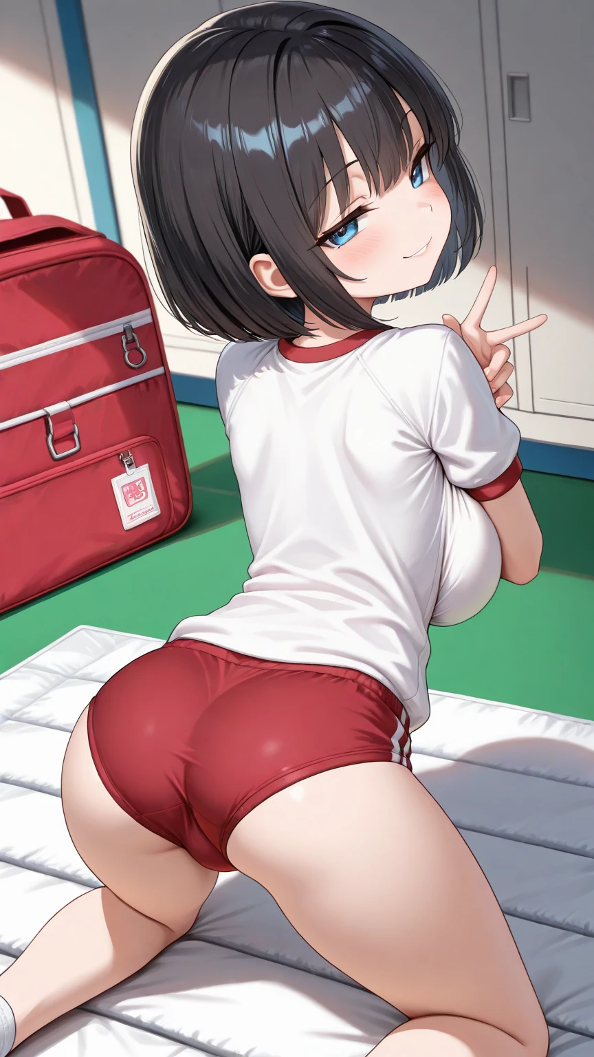 (software:1.5), (Tennis Wear、Skort)、dark brown wavy long hair、Droopy eyes, Thick thighs, Such an ass, Liar, bed, Open crotch, Dettol, Spread your legs, Show your side, Down the Out、Tears are overflowing、Glasses、(Dynamic pose)、(Moving hard:1.7)、Untidy body、Dynamic Angles