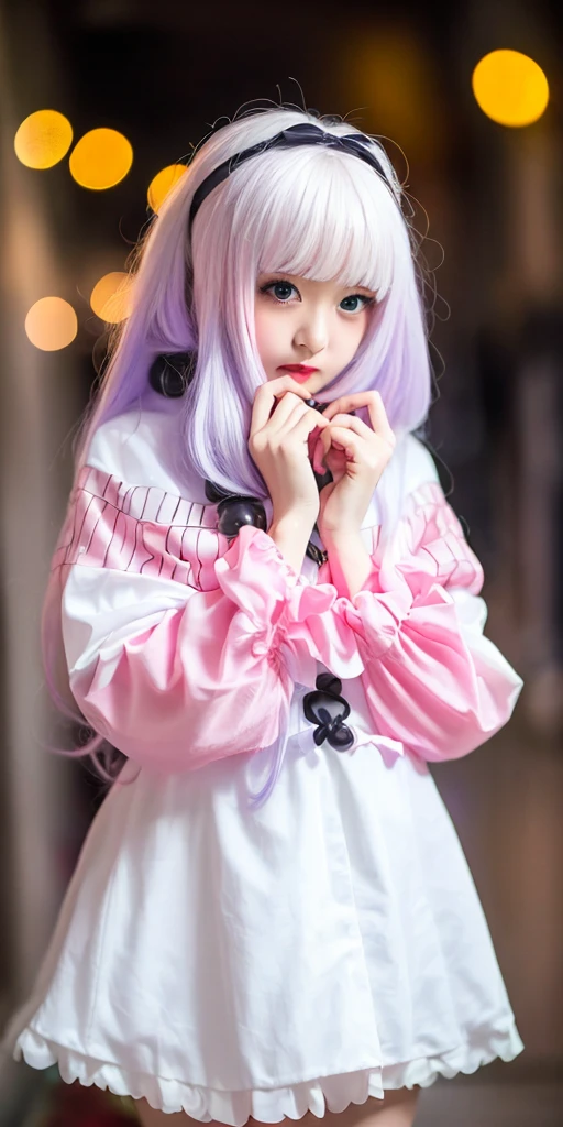 masterpiece, best quality,(8k, RAW photo, best quality, masterpiece:1.39), (realistic, photo-realistic:1.2),zydG, Kanna_Kamui, pink and white dress, white hair, gradient hair, bedroom background
<lora:Kanna_Kamui_Kobayashis_Dragon_Maid-13:0.5> <lora:Moyucore_V1:0.7>