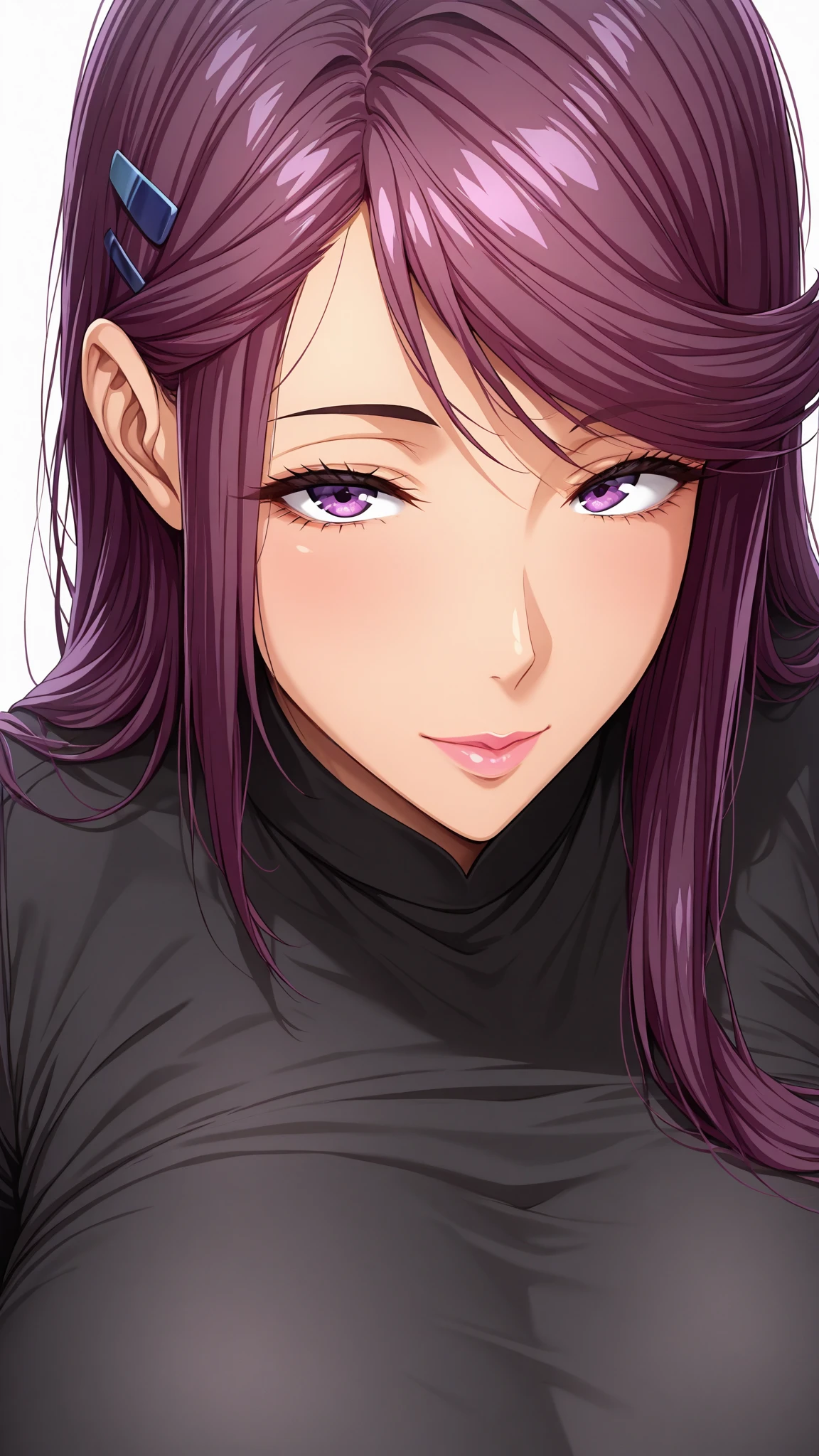 Simple white Background,
Dynamic pose,Upright immobile posture,
white_kimono,length sleeves, Wide sleeves, 
purple_hair, length_hair, hair_Pulled_return,Broke up_lips,purple_eye, single_Braiding,
1 Girl, 20-year-old,young woman,beautiful length legs,beautiful body,
beautiful Nose,beautiful character design, perfect eye, perfect face,expressive eye,Perfect balance,
View your viewers,(Focus on her face),Mouth closed, (Innocent_big_eye:1.0),(Light_笑face:0.3),
Official Art,非常に詳細な CG ユニティ 8K 壁紙, Perfect lighting,colorful, bright_front_face_Lighting,white skin,
(masterpiece:1.0),(Highest_quality:1.0), 超High resolution,4K,Super detailed,
photograph, 8K, High resolution, High resolution, Absurd:1.2, 400 for Kodak Port, Film Grain, blurry returnground, Bokeh:1.2, Lens flare, (Vibrant_color:1.2),プロのphotograph,
(beautiful,big_chest:1.4), (beautiful_face:1.5),(narrow_Waist),
