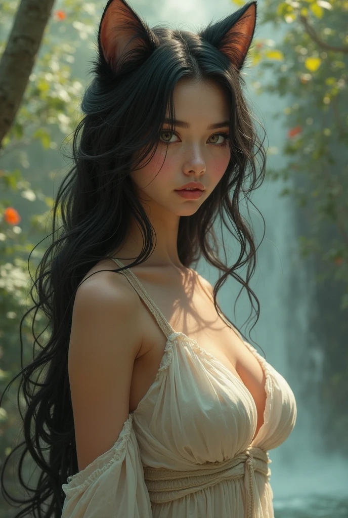 (best quality,4k,8k,highres,masterpiece:1.2),ultra-detailed,(realistic,photorealistic,photo-realistic:1.37),beautiful girl,portrait,smooth skin,detailed eyes and lips,long flowing hair,vibrant colors,hazy background,soft lighting,emotional expression,feminine elegance,subtle contouring,natural beauty,delicate features,graceful pose,serene atmosphere,harmonious composition,ethereal charm,gentle and refined,intense gaze,sublime beauty,transcendent grace,luminous complexion,delicate skin tones,subdued palette,subtle shadows,soft and glowing highlights,expressive eyes that sparkle,pouty lips with a delicate blush,lush and silky tresses,cascading waves,stunning color gradation,soft and dreamy background,romantic aura,enchanting mood,subtle sun rays filtering through branches,gentle breeze caressing her hair,subdued yet warm glow,deep emotional connection with the viewer,inner strength and vulnerability intertwined,transmitting a sense of calm and tranquility,inviting the audience to lose themselves in her beauty and embrace their own emotions.