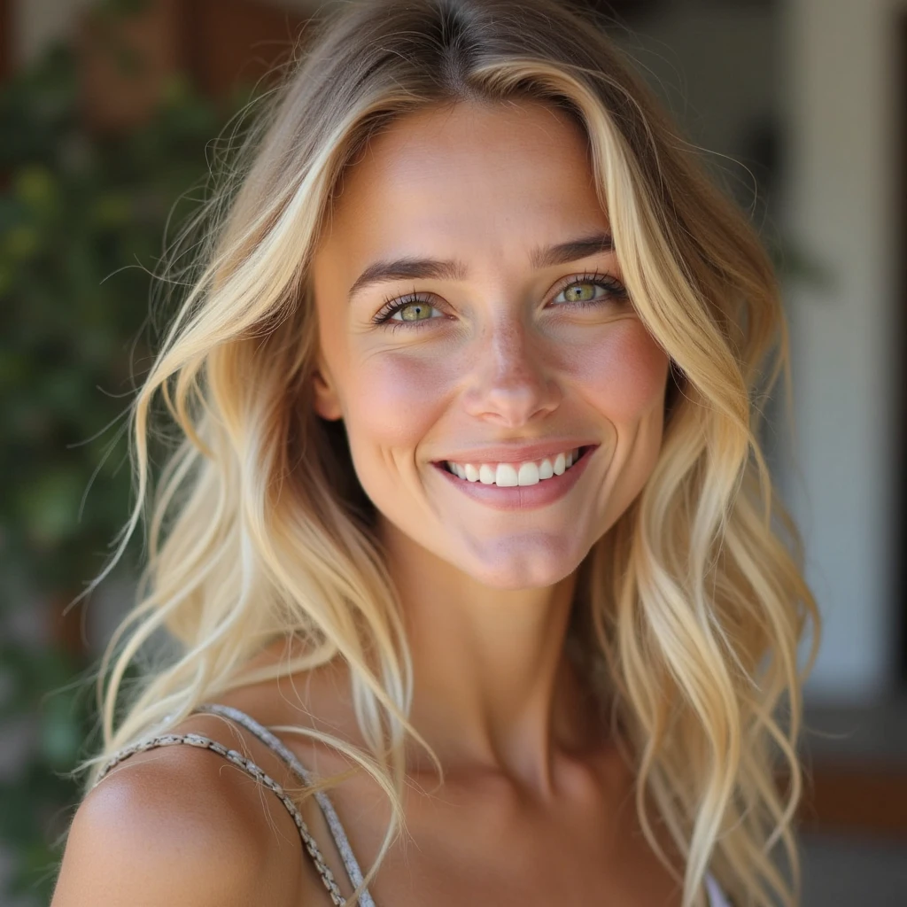 beautiful blonde on the market in saint tropez with her family
