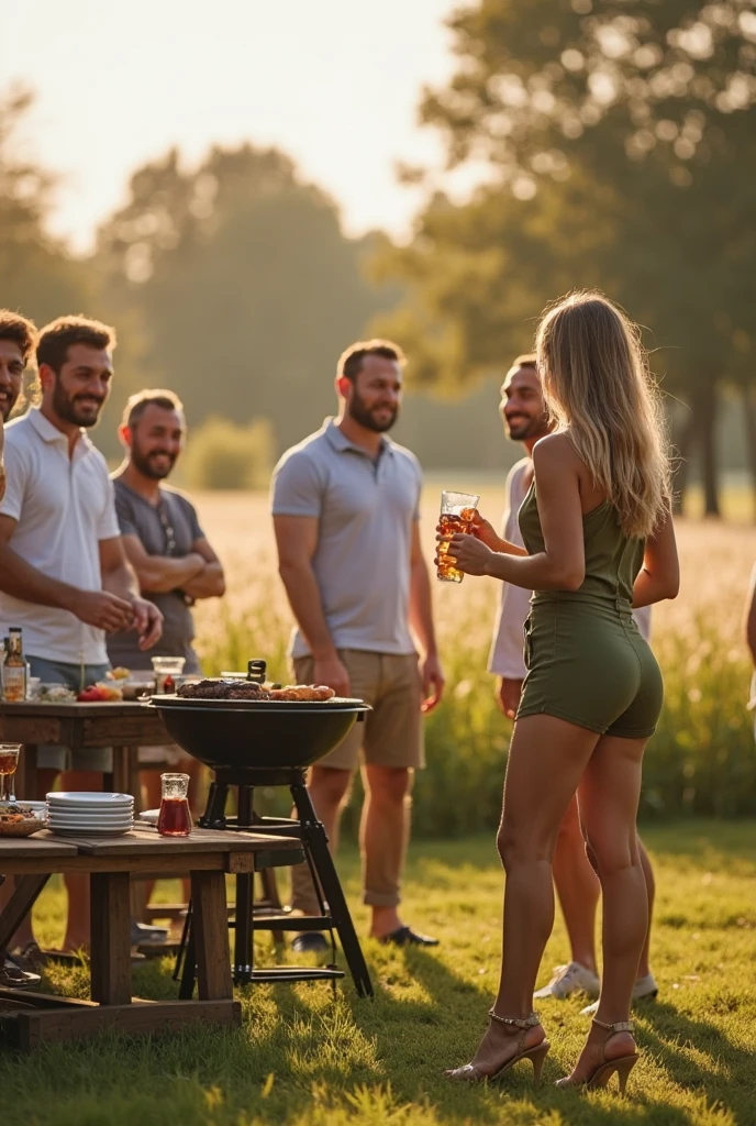 ((ultra-detailed)),highest quality, ((Perfect quality)),((Blonde)),((Two little girls cooking a barbecue)),(((4years_old))), ((Is the oil shiny)),(((nsfw))), (((Completely_naked))),(((full_body))),(((muscle_woman)), ((muscular abs))), ((completely_nude)), ((blondhair)), Earrings, necklace, (perfect_Face), detailed face, detailed eyes, ((best quality)), Restore face, camp site, (fullbody), ((()), (()), ((little_girl)), Sweaty,((Oil is shiny)),((((ponytail)))), (smile)