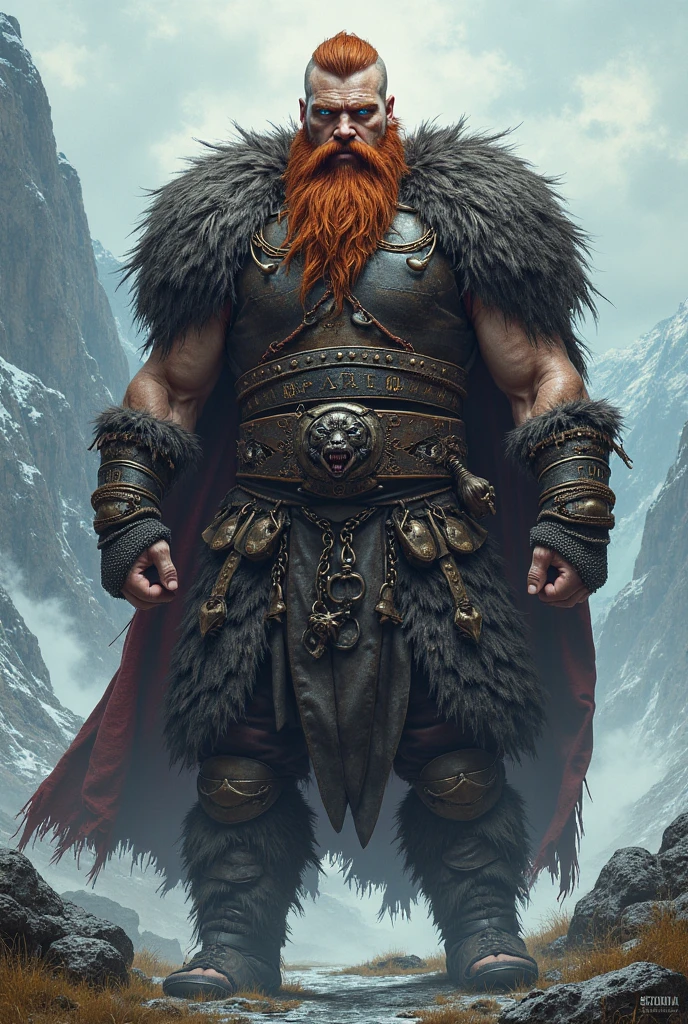 Make a fat and angry viking