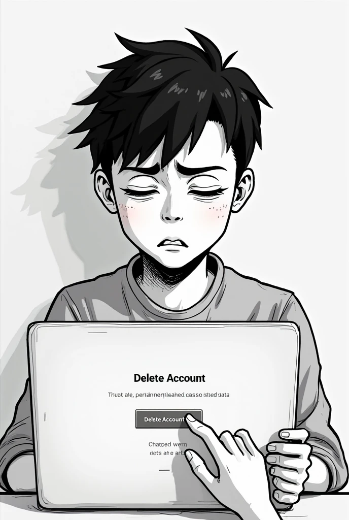 Sad boy handing a letter sideways 
