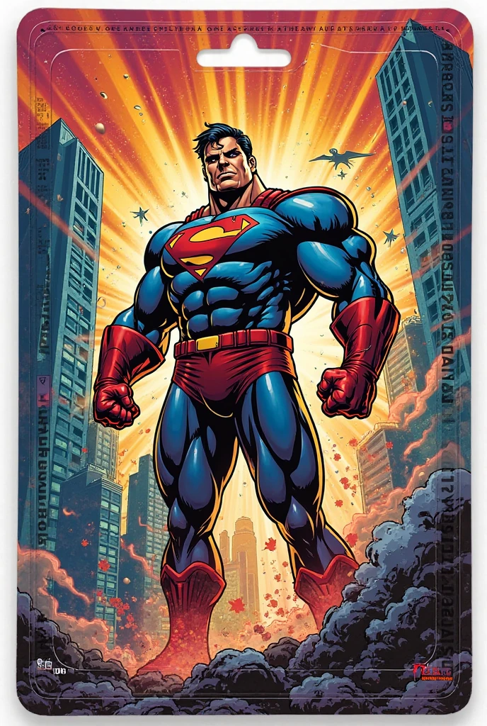 Create a simple comic book cover with all the elements of the comic