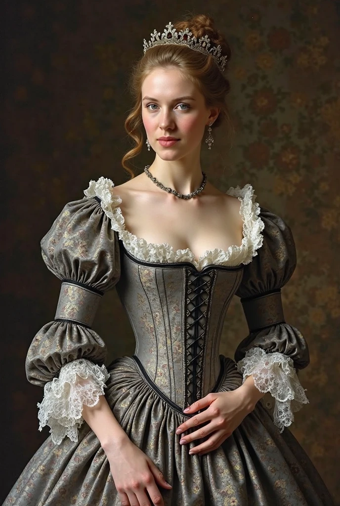 victorian 15yo Emma Myers in 19th century undergarments