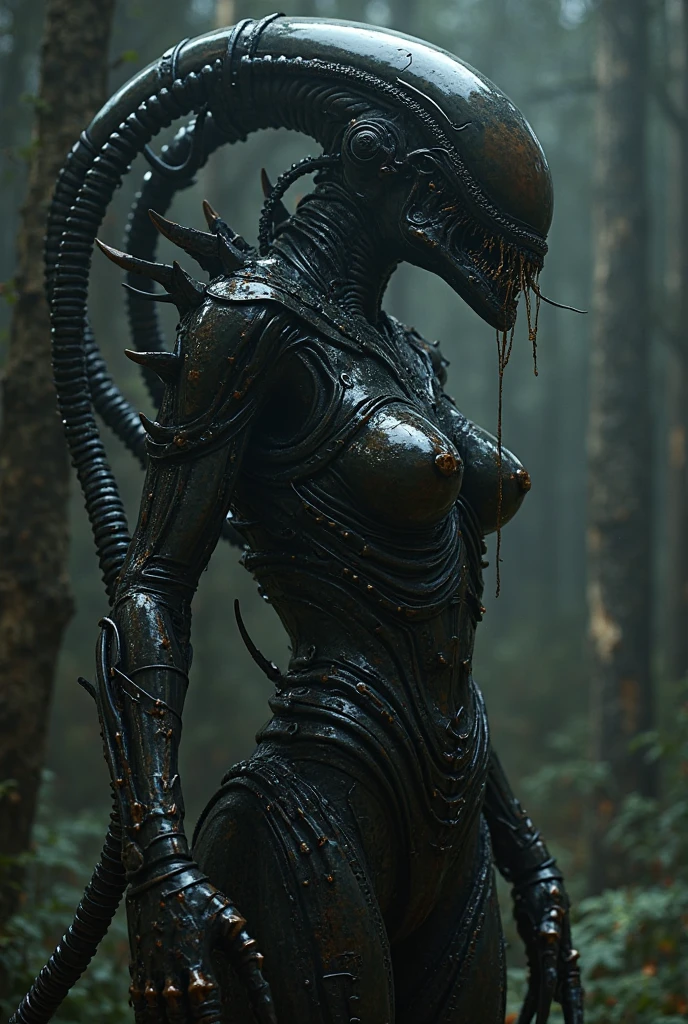 Realistic Human Perfect Alien Style Scene HR Giger Style