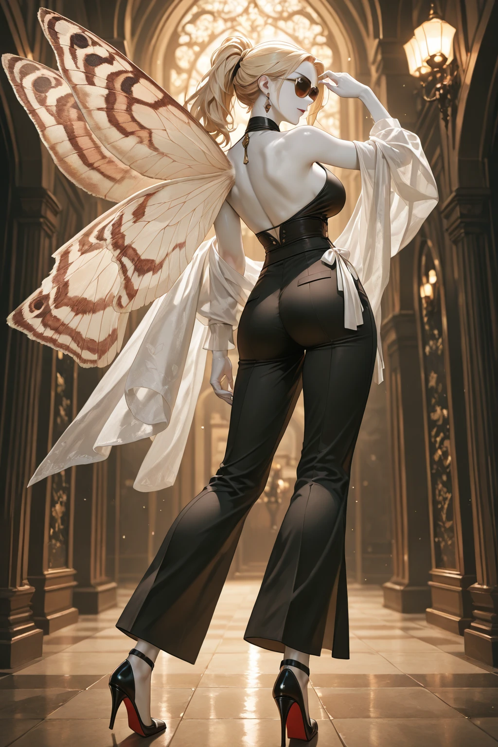 （Surreal）， （illustration）， （A high resolution）， （8Kofof）， （Very detailed）， （最佳illustration）， （美丽of细节眼睛）， （Best quality）， （Super detailed）， （masterpiece）， （wallpaper）， （Detailed face）， solo， （Dynamic poses）， 1 Girl， 厨房里of红色波浪头发，  （White ?????））， Medium breasts，纖細of身材，Long legs， Tighten your abdominal muscles， （Camel toe）， （black）， （Corset），（belt_of）