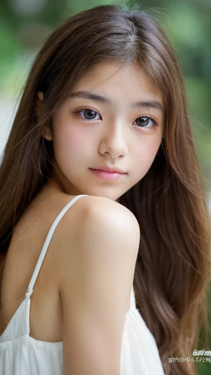 Girls　barechested　Beautiful feet　Beautiful nipples　Unclear、petite person、、(Slimed、small tit、flat boobs、small tit)、Photorealsitic、detaileds, Skin Texture, ultra-detailliert、Delicate and sexy collarbone、Super Detailed Face、Detailed lips、A detailed eye、二重まぶた、(((a 18 year old girl)))